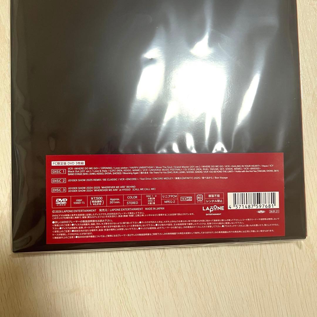 【FC限定版 DVD】JO1DER SHOW 2025