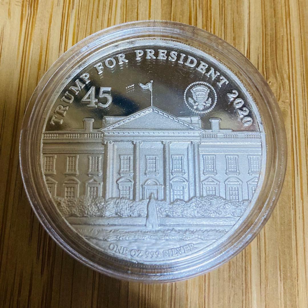 2020 トランプ大統領　銀貨　1オンス　星条旗