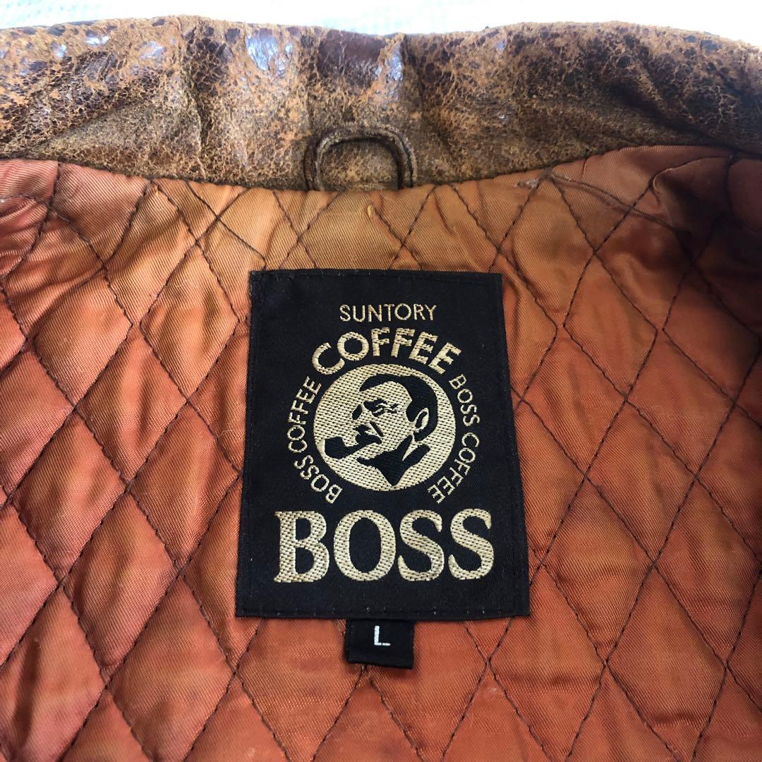 USED vintage BOSS ブラウン レザージャケット