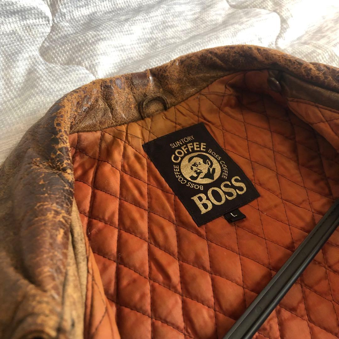 USED vintage BOSS ブラウン レザージャケット