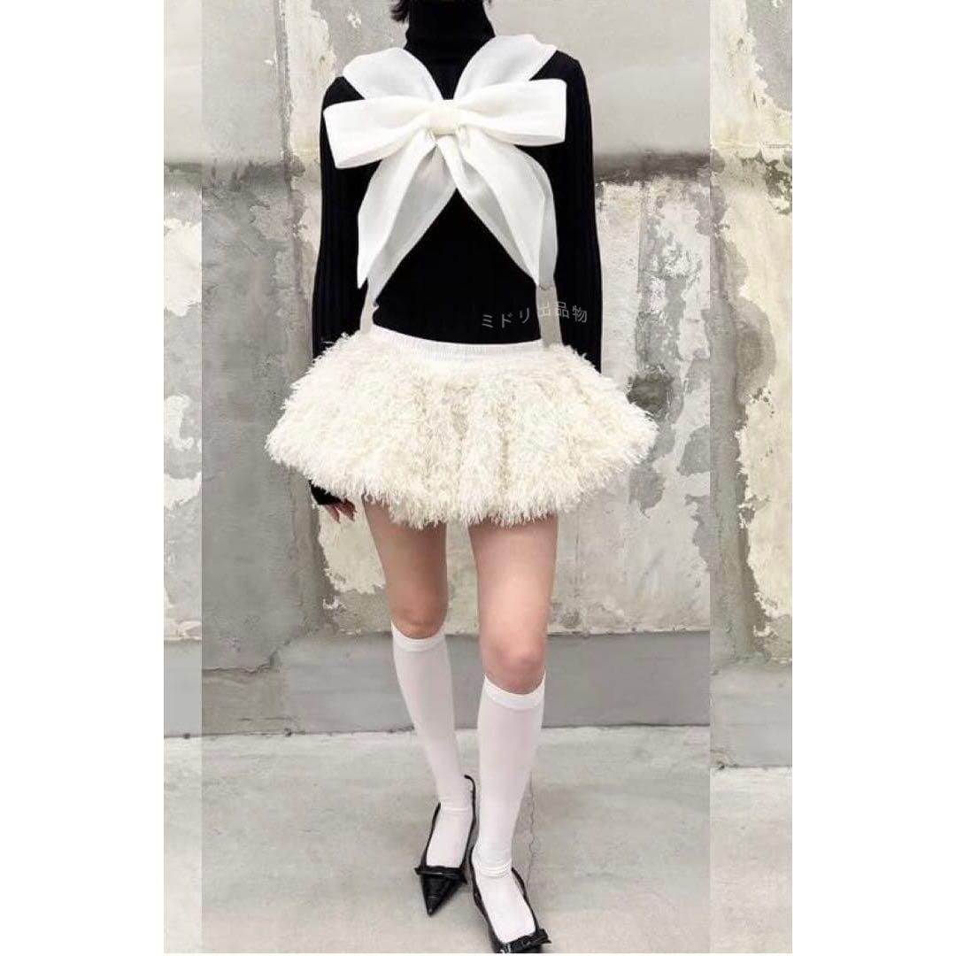 Litmus Her Praha Ribbon Top 白 リボン ハーネス