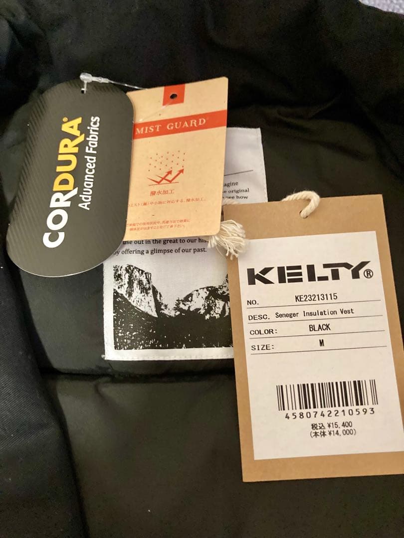 【新品未使用品】KELTY ブラック ダウンベスト メンズM