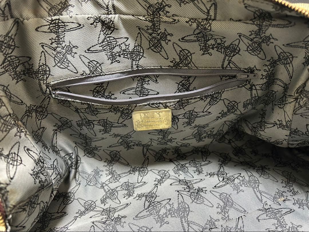 【Vivienne Westwood ヴィヴィアン チェック柄 ボストンバッグ】