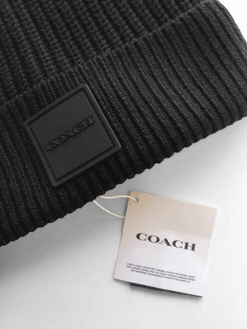 新品　COACH コーチ　ユニセックス　ニットキャップ／ビーニー