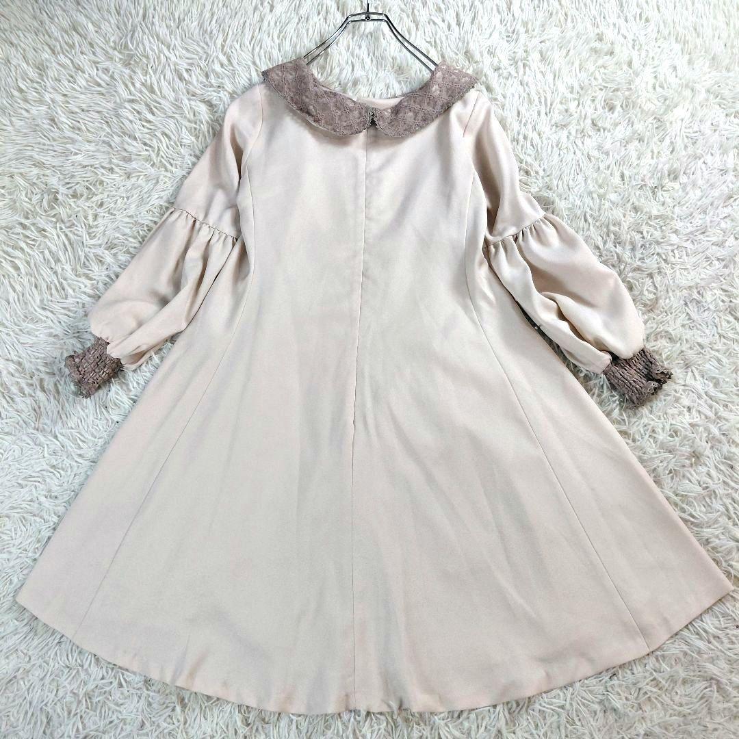 美品 メゾンデフルールカノン レース 神田沙也加プロデュース 襟リボンワンピース