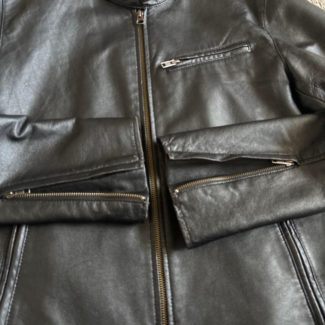 ジャケット・アウター y2k Sheep Leather single riders jacket