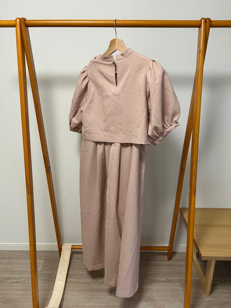 【美品】　授乳服 ワンピース ベージュピンク