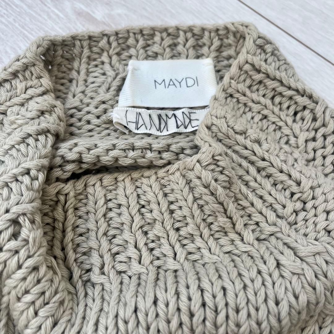 【美品】 MAYDI マイディ ハンドメイド ニット ベスト ポンチョ