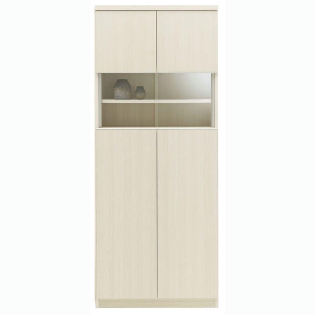 ꙳★*゜Ke フナモコ　収納　キャビネット　BCS-75 食器棚　ホワイト