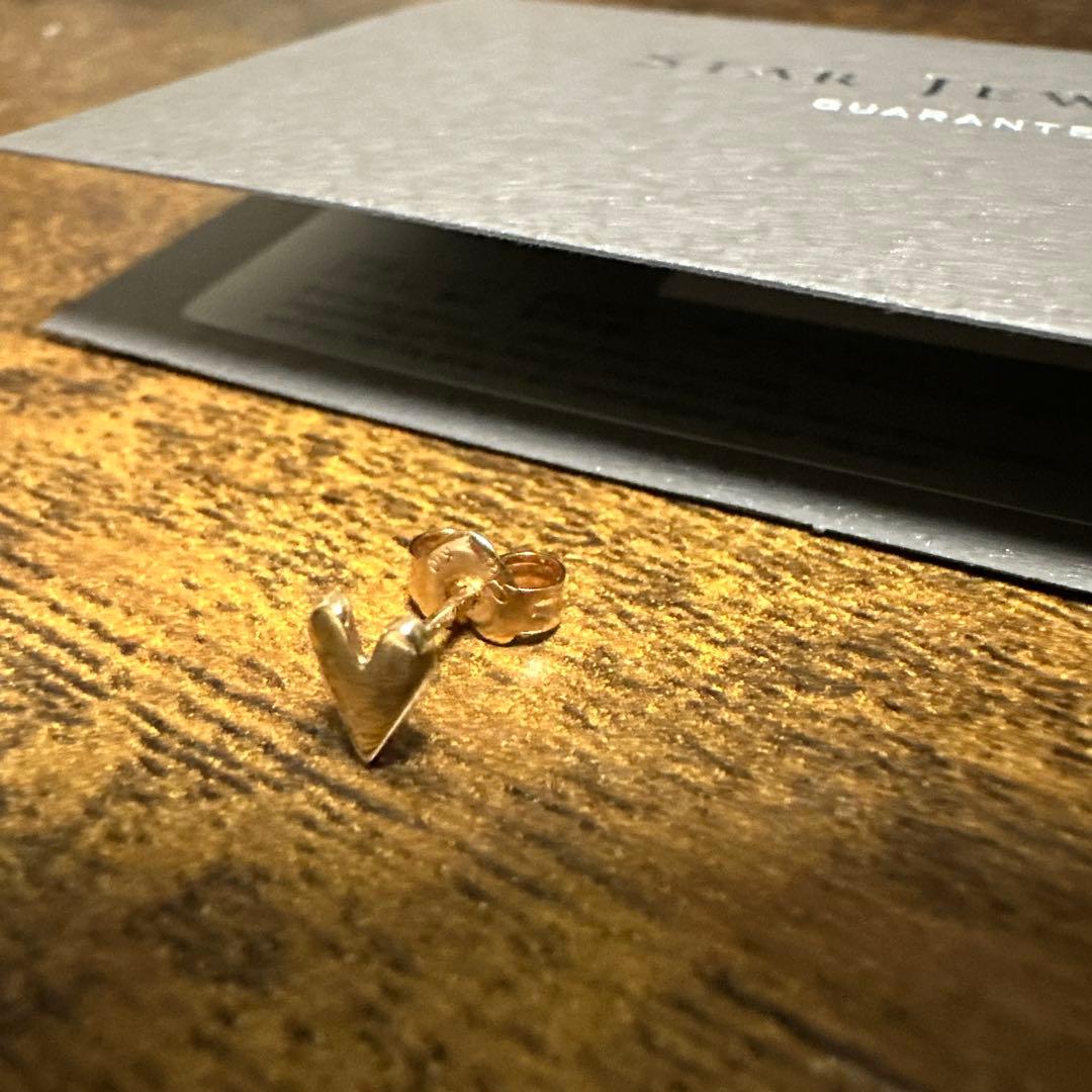 スタージュエリー ハート型 10K 片耳用ピアス