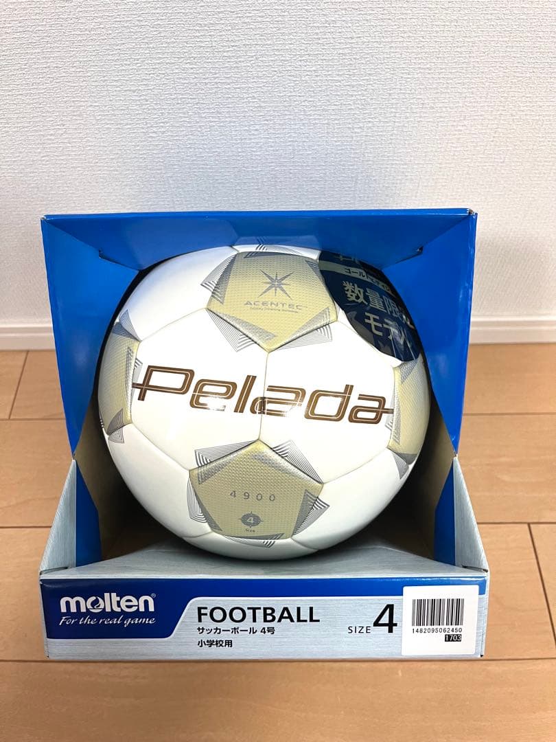 【新品】モルテン 限定ペレーダ4900 4号 ゴールドエディション ホワイト