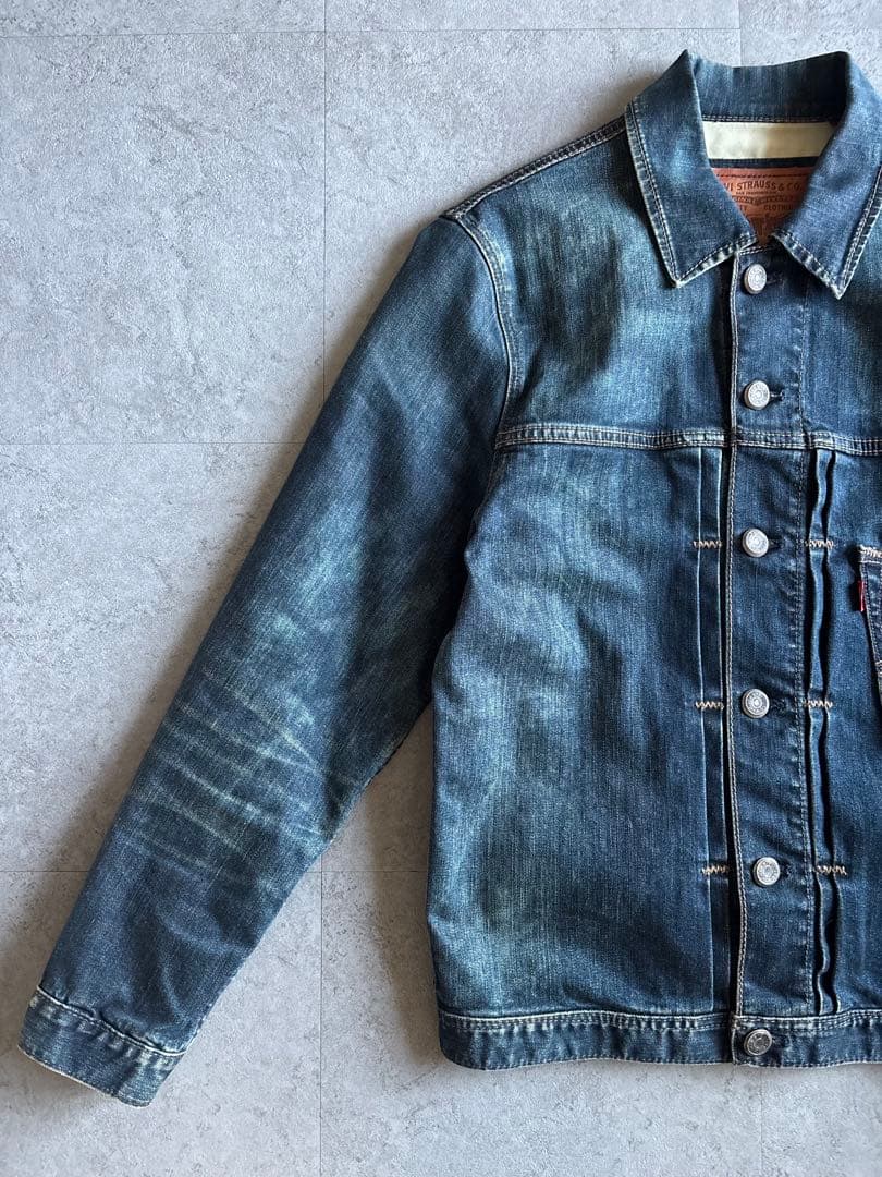 Levi's 1stタイプ 復刻 デニムジャケット70290 濃淡 ハチノス M