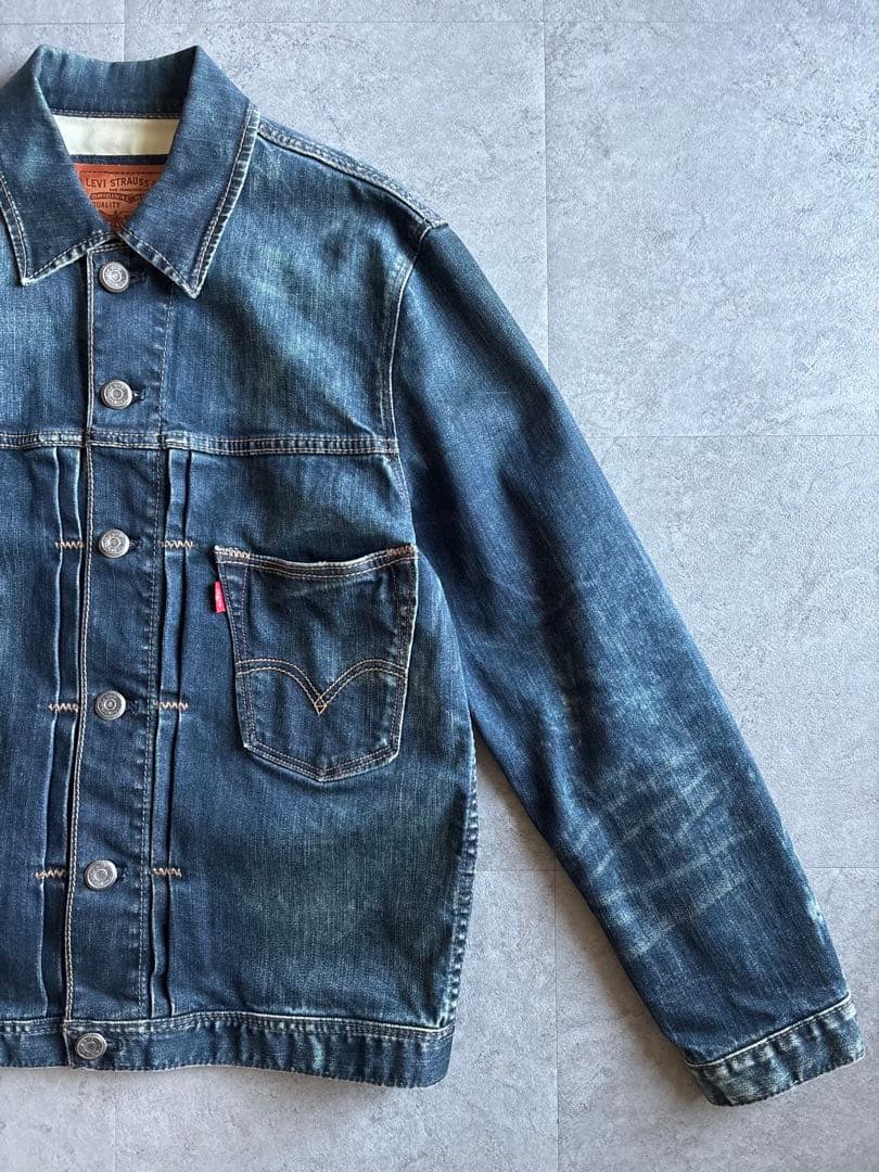 Levi's 1stタイプ 復刻 デニムジャケット70290 濃淡 ハチノス M