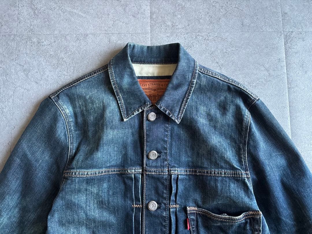 Levi's 1stタイプ 復刻 デニムジャケット70290 濃淡 ハチノス M