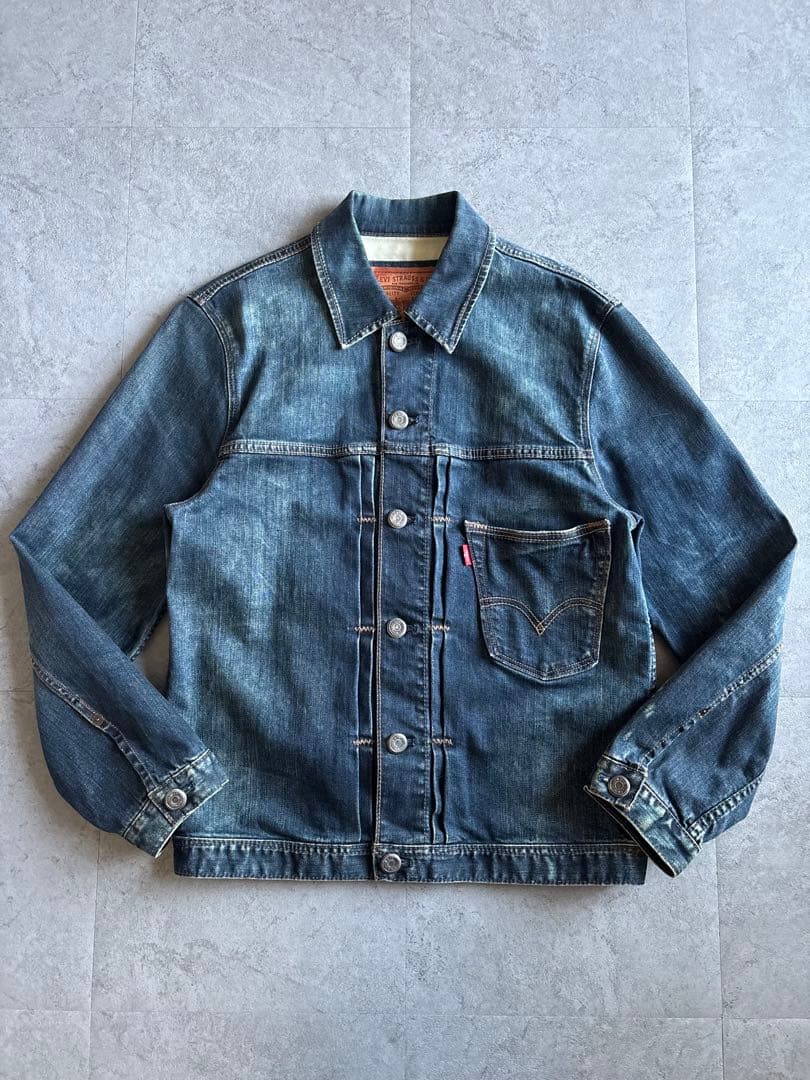 Levi's 1stタイプ 復刻 デニムジャケット70290 濃淡 ハチノス M