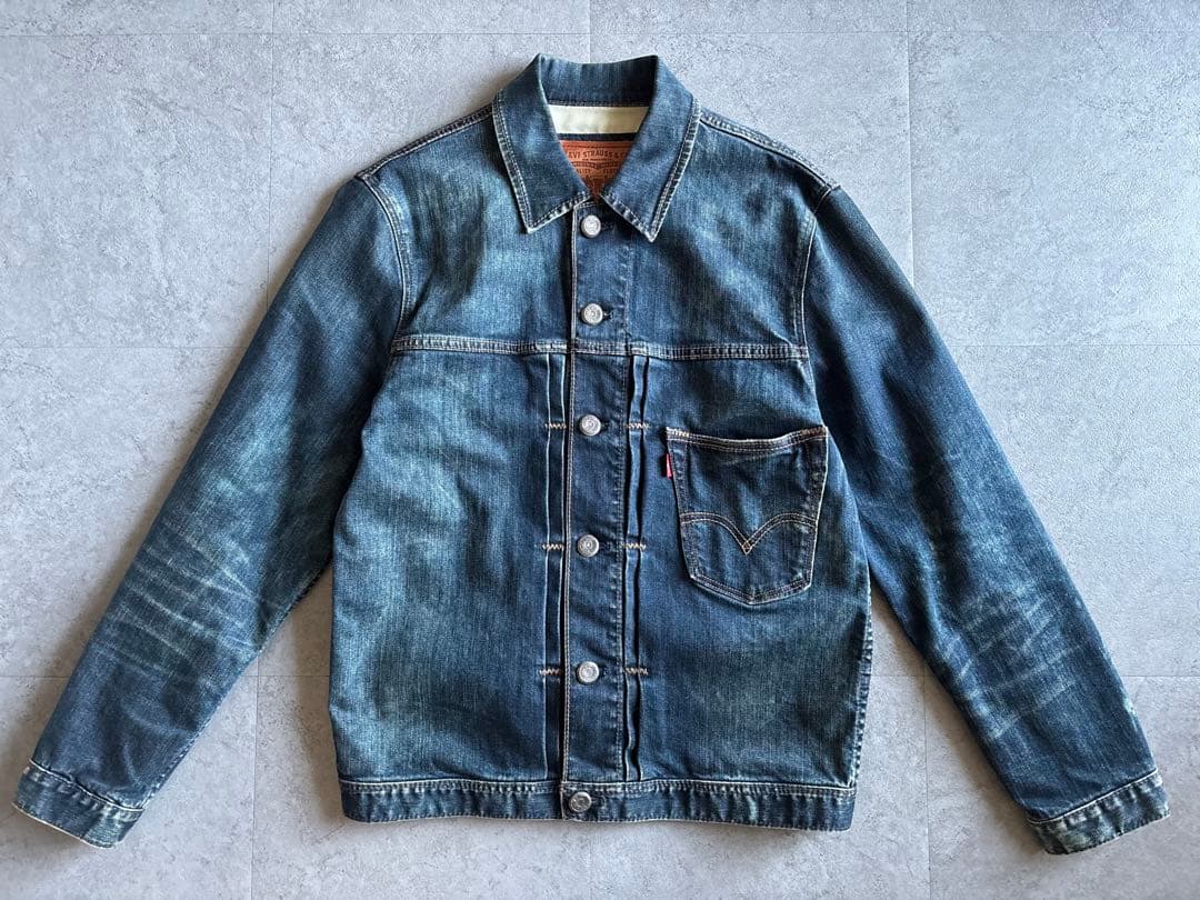 Levi's 1stタイプ 復刻 デニムジャケット70290 濃淡 ハチノス M