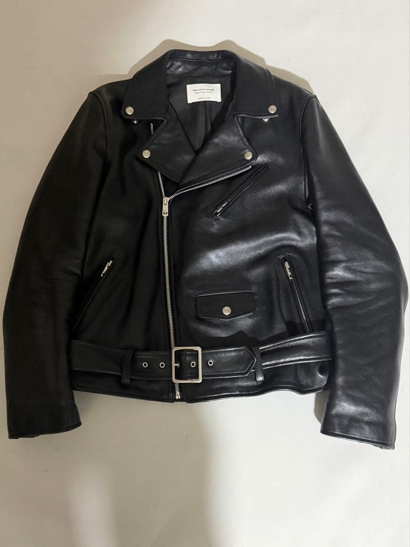 美品 beautiful people ライダースジャケット 190 レザー