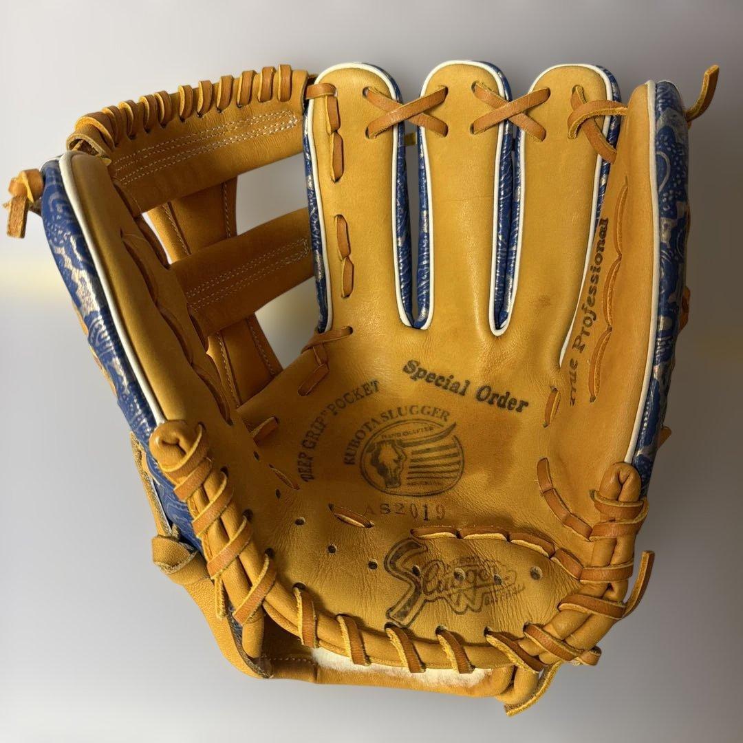 値下げ！久保田スラッガー　2019 限定 ペイズリー柄　軟式グローブ