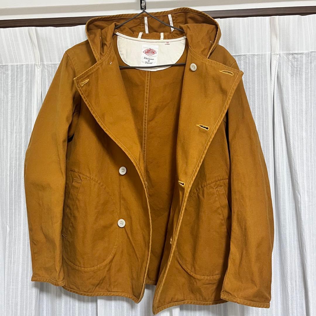 美品★ダントン【DANTON】コットンキャンバス フード ワークジャケット 36