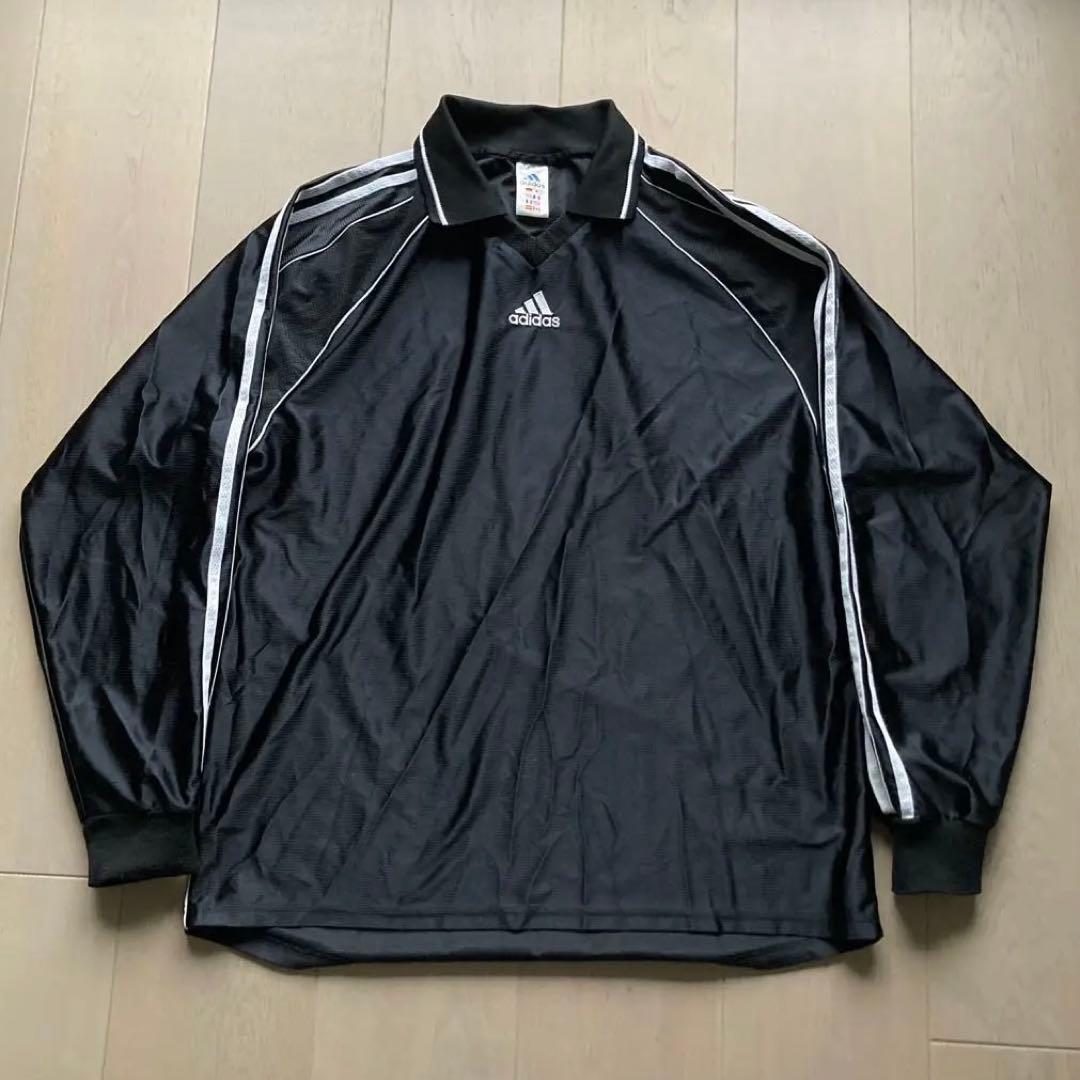 ビンテージ adidas オーバーサイズ フットボールシャツ 万国旗