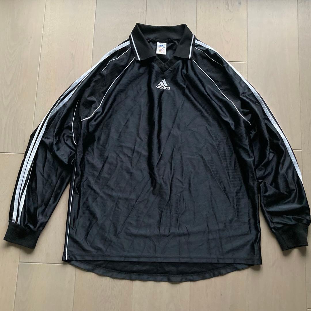 ビンテージ adidas オーバーサイズ フットボールシャツ 万国旗