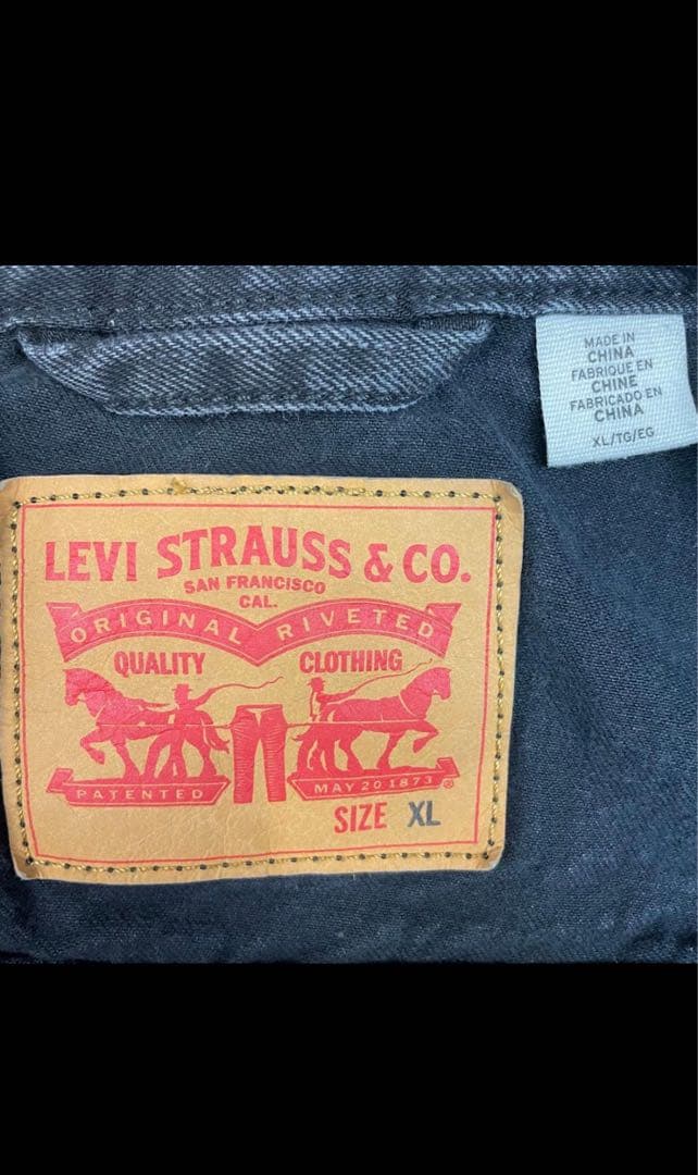 00年代 Levi’s リーバイス デニムジャケット ブラック　フェード