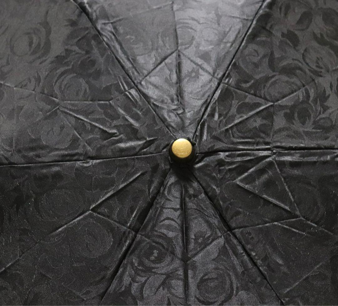 《ボルサリーノ》新品 シルク100% 豪華オーガンジー刺繍 晴雨兼用折りたたみ傘