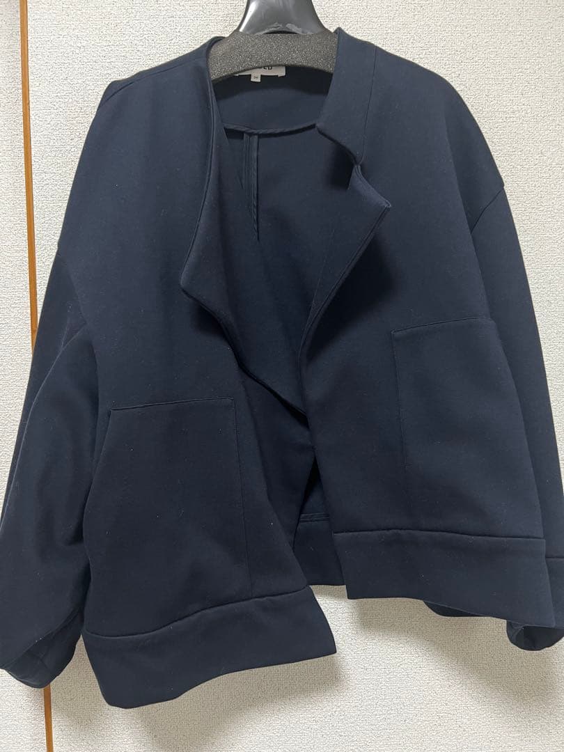 エンフォルド ダンボール オーバー カーディガン ネイビー 36