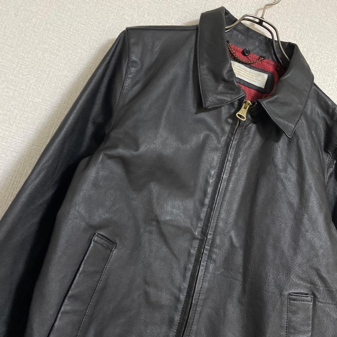 ヴィンテージ　レザージャケット　ジップアップ　豚革　ピッグスキン　本革