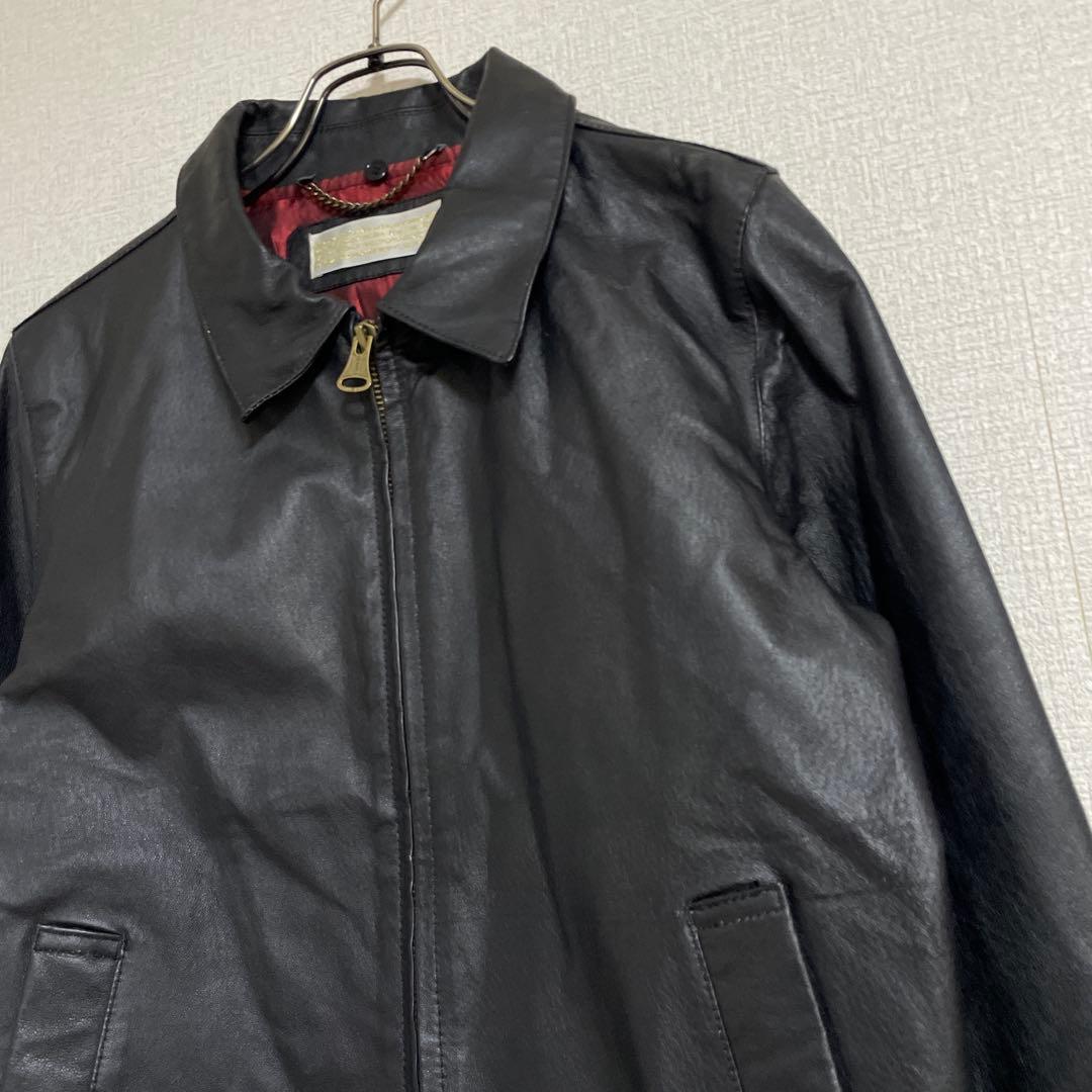 ヴィンテージ　レザージャケット　ジップアップ　豚革　ピッグスキン　本革