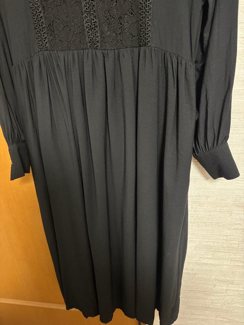 もりのがっこう　ロングワンピース　黒