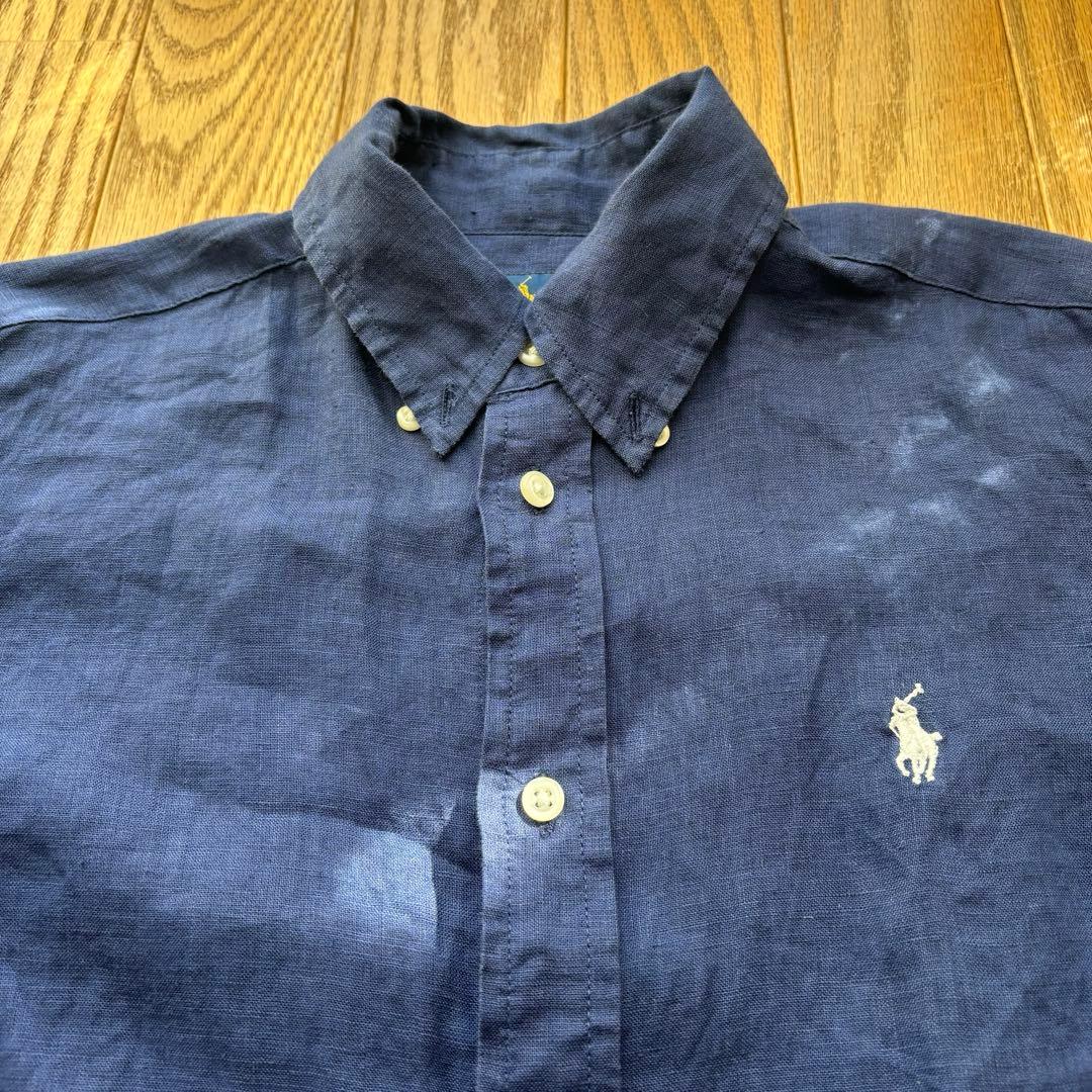 Ralph Lauren ネイビー リネンシャツM相当
