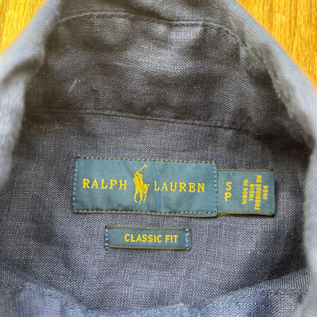 Ralph Lauren ネイビー リネンシャツM相当
