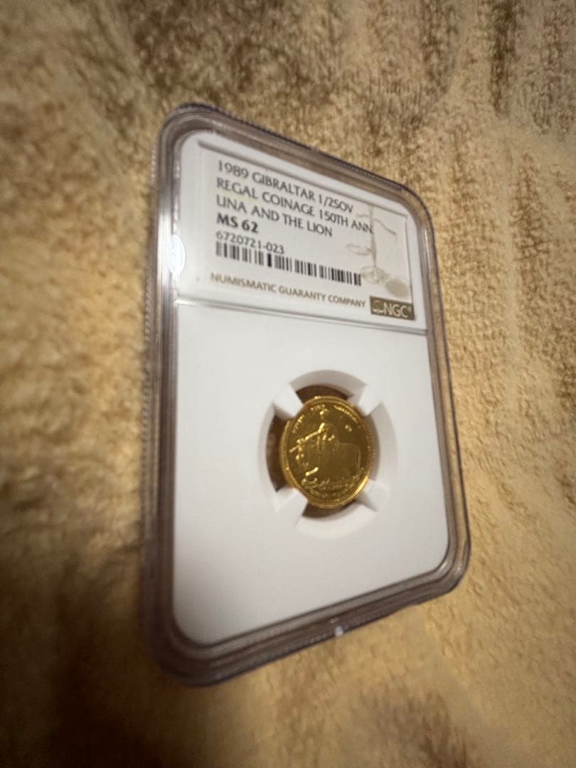 は*ん様 1989年 ウナとライオン　金貨 ハーフソブリン NGC 　イギ