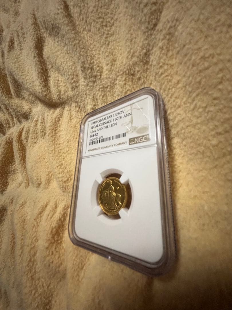 は*ん様 1989年 ウナとライオン　金貨 ハーフソブリン NGC 　イギ
