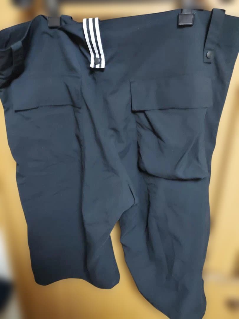 Y-3 ブラック ワークパンツ 4ポケット 3ストライプ【状態変更】