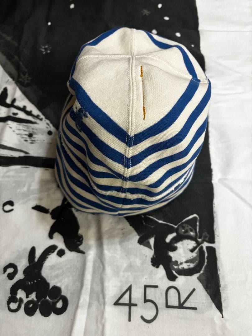 【45R】裏毛のヨット帽　size★2 medium タツノオトシゴ刺繍