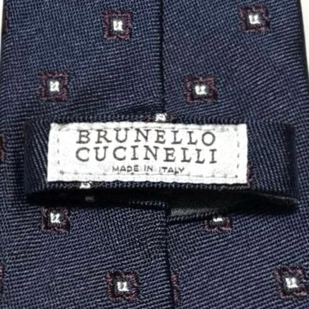 BRUNELLO CUCINELLI　ブルネロクチネリ　ネクタイ　ネイビー　美品