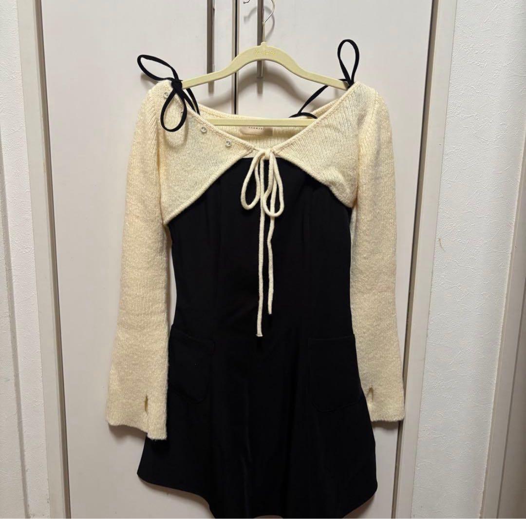 トップス andmary Lamia knit set mini dress