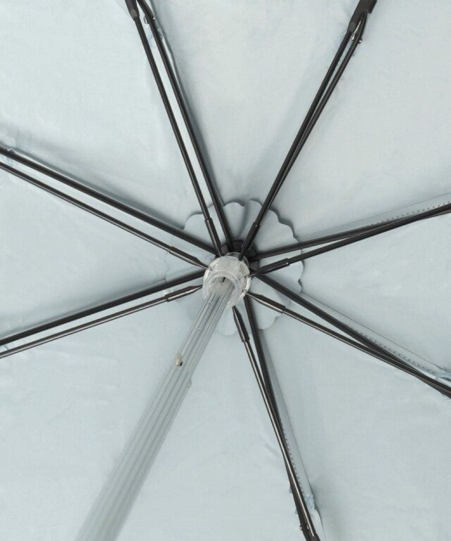 新品LANVIN en Bleu晴雨兼用折りたたみ傘 オーガンジーフリル
