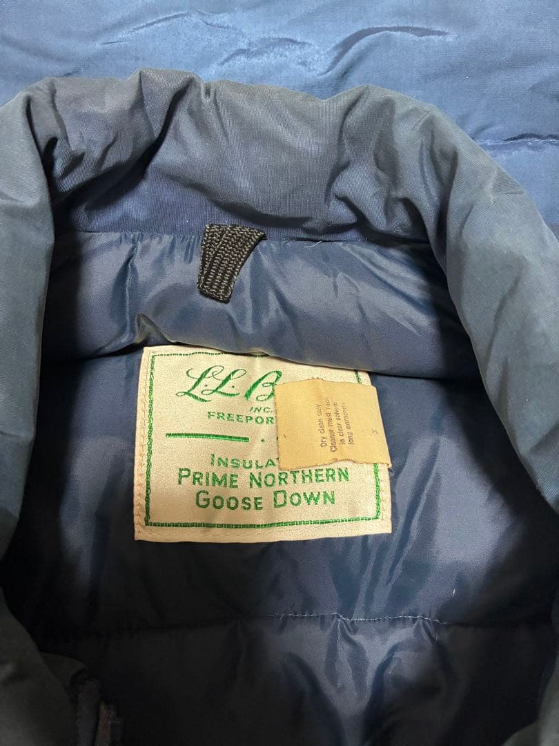 筆記体 L.L.Bean ダウンベスト XL ネイビー エルエルビーン