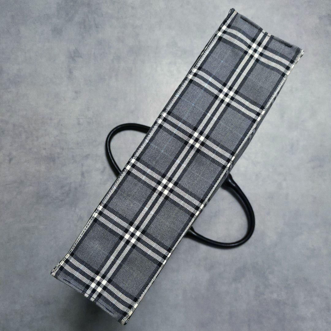 BURBERRY ブラックレーベル ノバチェック トートバッグ レザー使い