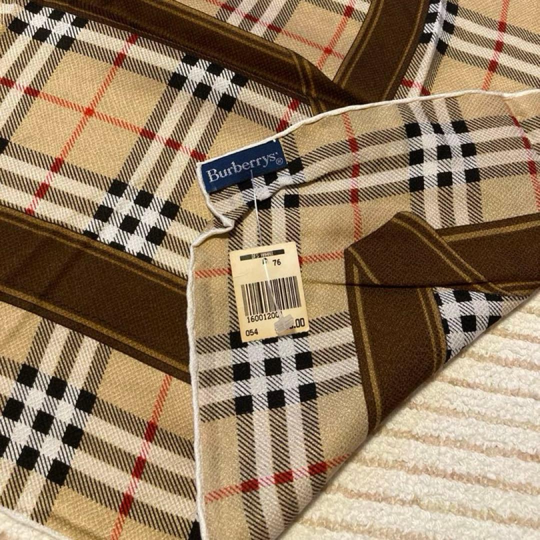 BURBERRY バーバリー イタリア製 大判 シルクスカーフ 箱付