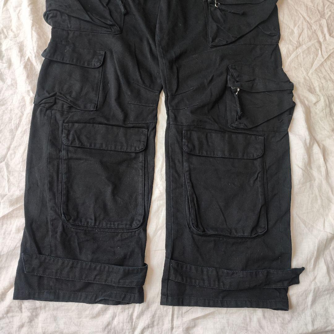 ZARA マルチポケット カーゴ バギーデニム 黒 Y2K ワイド