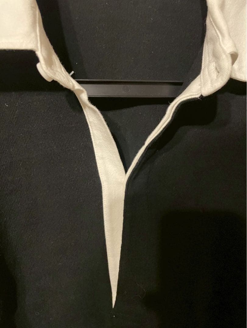 CLANE deep neck wide rugby shirt ラガーシャツ