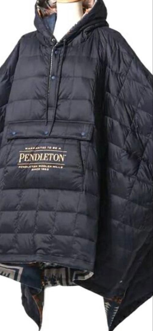PENDLETON × TAION ペンドルトンフード ポンチョ ダウンウール