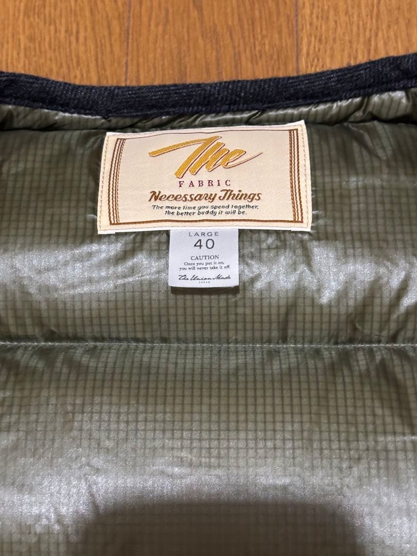 the union the fabric ダウンベスト