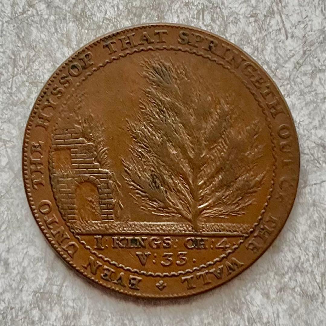 H202　1794年 1/2ペニートークン銅貨 サマセット 植物園 イギリス