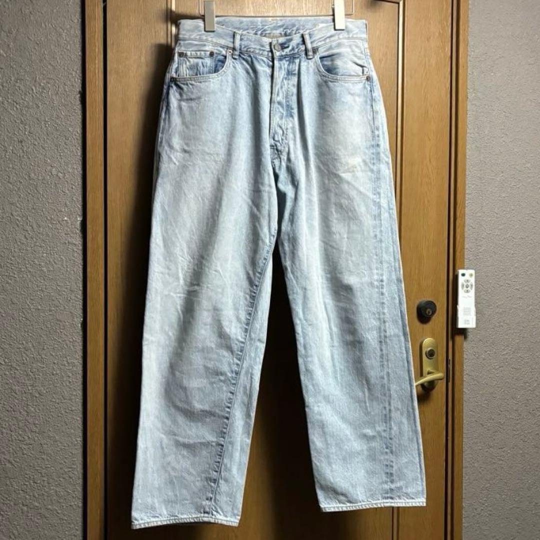 だ*い様 COMOLI DENIM ５POCKET PANTS ブリーチ デニム