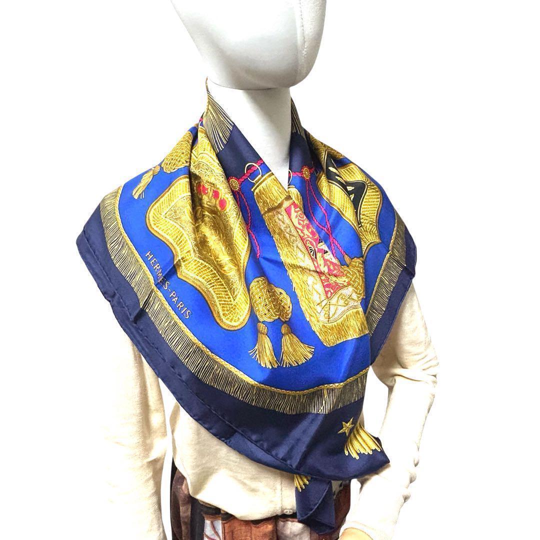 エルメス カレ90 Poste et Cavalerieスカーフ HERMES